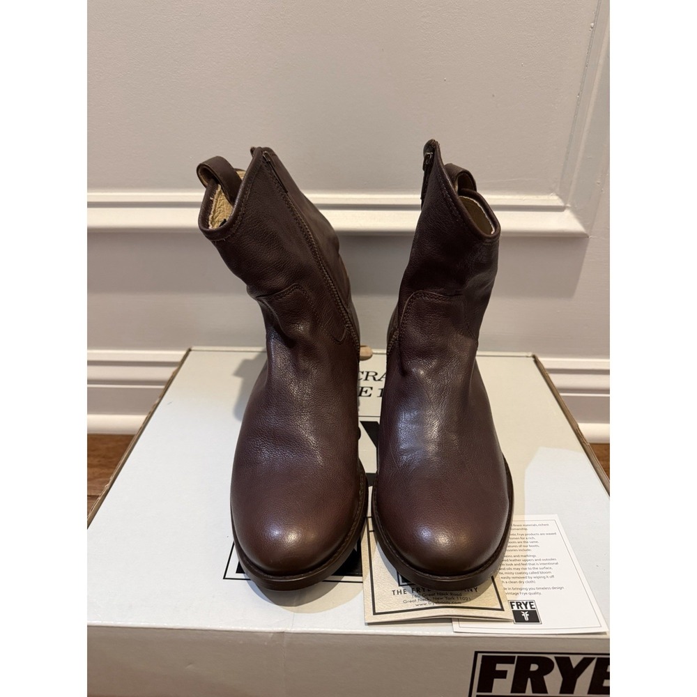 Frye Melissa Button Short Boots Size 10M Brown - Picture 2 of 12
